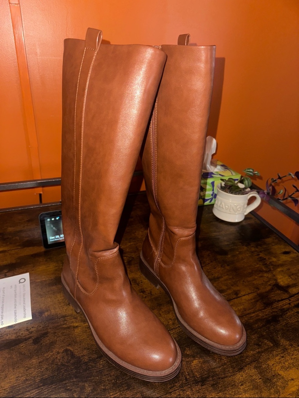 Dolce Vita Tall Tan Leather Knee-High Boots
